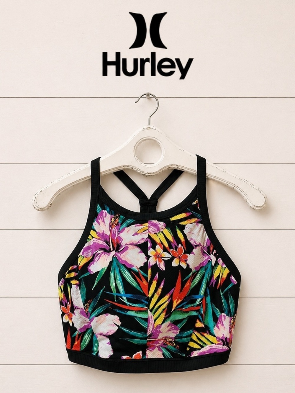 HURLEY • Floral Bikini Top • Size XL